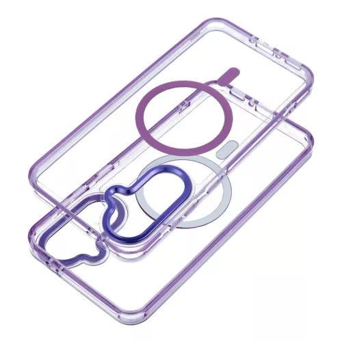 Samsung Galaxy A57 tok FRAME CLEAR HYBRID MAG COVER tok lila