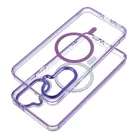 Samsung Galaxy S26 Ultra tok FRAME CLEAR HYBRID MAG COVER MagSafe kompatibilis tok lila