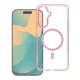 Samsung Galaxy S26 Ultra tok FRAME CLEAR HYBRID MAG COVER kompatibilis MagSafe-fel púderrózsaszín