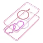 Samsung Galaxy S26 Ultra tok FRAME CLEAR HYBRID MAG COVER kompatibilis MagSafe-fel púderrózsaszín
