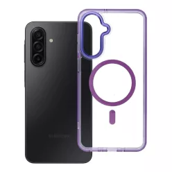   Samsung Galaxy A17 tok FRAME CLEAR HYBRID MAG COVER MagSafe kompatibilis lila
