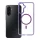 Samsung Galaxy A17 tok FRAME CLEAR HYBRID MAG COVER MagSafe kompatibilis lila