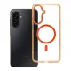 Samsung Galaxy A17 tok FRAME CLEAR HYBRID MAG COVER kompatibilis MagSafe funkcionalitással, hermes narancs