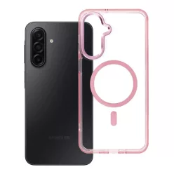   Samsung Galaxy A17 tok FRAME CLEAR HYBRID MAG COVER, púderrózsaszín