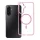 Samsung Galaxy A17 tok FRAME CLEAR HYBRID MAG COVER, púderrózsaszín