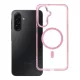 Samsung Galaxy A17 tok FRAME CLEAR HYBRID MAG COVER, púderrózsaszín