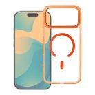 iPhone 17 Pro Max tok FRAME CLEAR HYBRID MAG tok kompatibilis MagSafe funkcióval hermés narancs színben