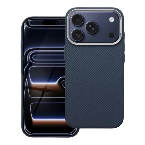 iPhone 17 Pro tok Kevlar kompatibilis MagSafe-kel kék tok