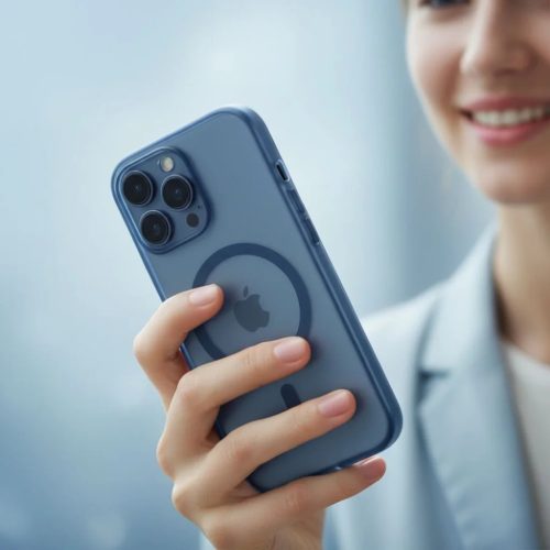 iPhone 17 Pro Max Flexline Mag tok kompatibilis MagSafe sötétkék