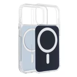   Samsung Galaxy S26 Ultra tok Átlátszó Fusion Mag tok kompatibilis MagSafe tengerészkék