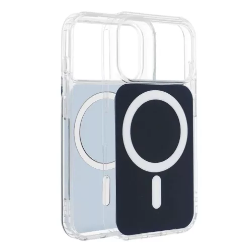 Samsung Galaxy S26 Ultra tok Átlátszó Fusion Mag tok kompatibilis MagSafe tengerészkék