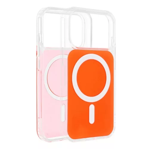 Samsung Galaxy S26 Ultra tok Clear Fusion Mag Cover kompatibilis MagSafe hermes narancssárga tok