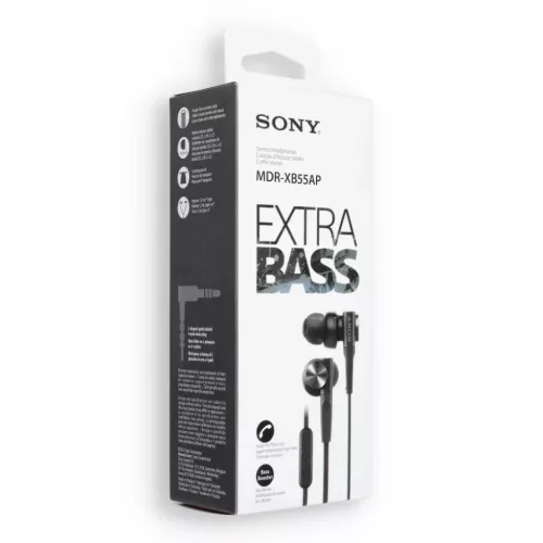 Vezetékes fülhallgató Jack 3,5 mm Sony MDR-XB55APB fekete