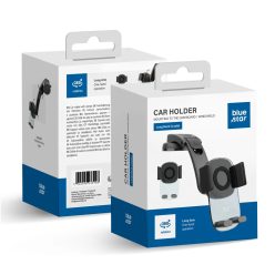 Autós telefontartó BLUE STAR Long Neck Crystal fekete