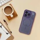 Samsung Galaxy S26 Ultra tok teljes matt mágneses tok kompatibilis MagSafe-lila