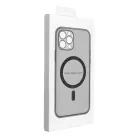 Samsung Galaxy S26 tok Átlátszó Mag Cover kompatibilis MagSafe (kameravédelem) fekete csillámos tok