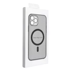   Samsung Galaxy S26 tok Átlátszó Mag Cover kompatibilis MagSafe (kameravédelem) fekete csillámos tok