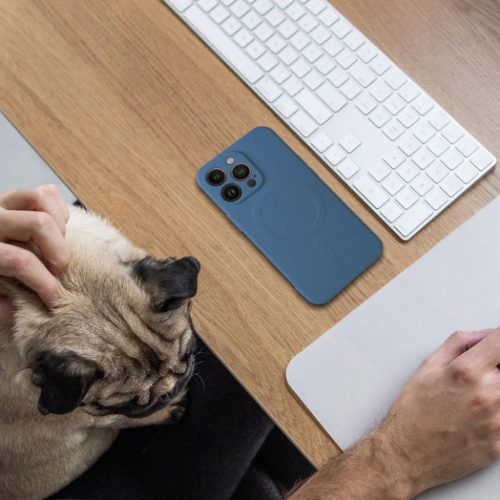 Samsung Galaxy S26 szilikon mágneses tok, kék