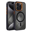 Samsung Galaxy S26 tok Színes Szegély Mag Cover kompatibilis MagSafe fekete-arany tok