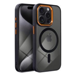   Samsung Galaxy S26 tok Színes Szegély Mag Cover kompatibilis MagSafe fekete-arany tok