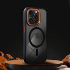 Samsung Galaxy S26 tok Színes Szegély Mag Cover kompatibilis MagSafe fekete-arany tok