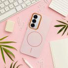 Samsung Galaxy S26 tok FRAME MAG COVER tok kompatibilis MagSafe-fel púderrózsaszín