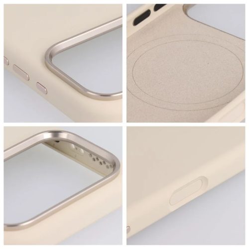 iPhone 15 Pro Max Forcell F-Protect Frame Premium tok Magsafe kompatibilis antik fehér