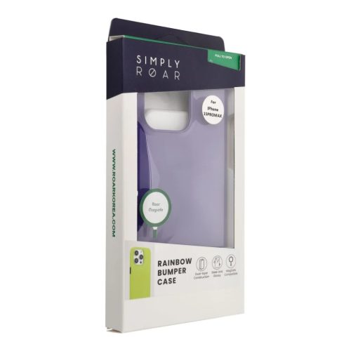 iPhone 15 Pro Max ROAR RAINBOW BUMPER MagSafe kompatibilis tok lila