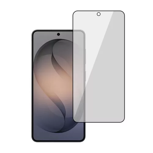 Tel Protect Teljes Ragasztású 6D Adatvédelmi Edzett Üvegfólia Samsung Galaxy S26 Plus telefonhoz - Fekete (ujjlenyomat feloldással)