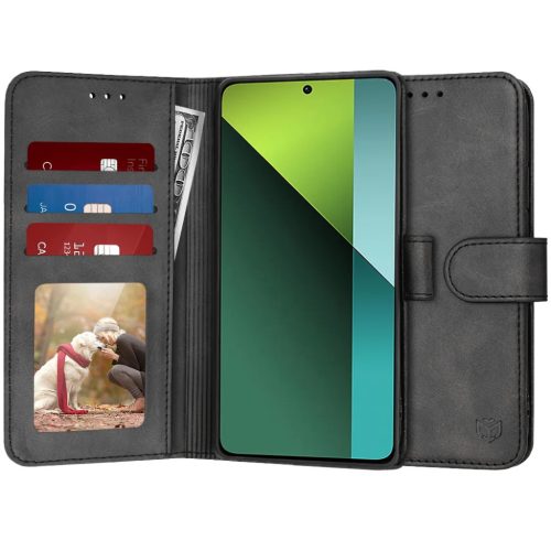 Techsuit - Napló könyv - Xiaomi Redmi Note 13 Pro 5G / Poco X6 - Fekete tok