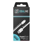 OBAL:ME Szupergyors USB-C/USB-C Fonott Kábel 100W 2m Fehér,