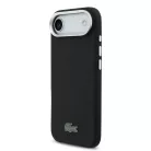 iPhone 17 Air fekete Lacoste Ikonikus Petit Pique Fém Logós MagSafe tok
