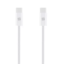 OBAL:ME Szupergyors USB-C/USB-C Fonott Kábel 100W 1m Fehér