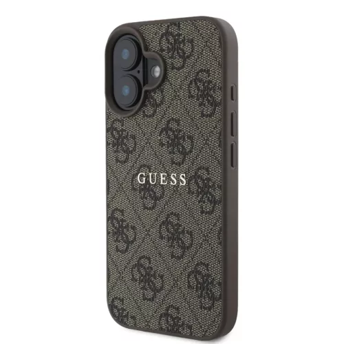 Guess PU 4G Classic Logo MagSafe tok iPhone 16 Plus Barna tok
