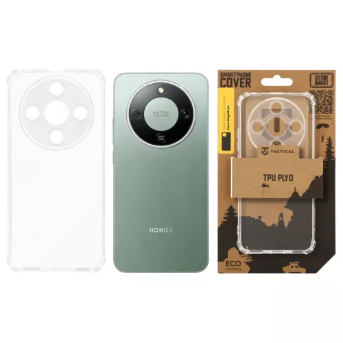 Honor Magic8 Lite átlátszó Tactical TPU Plyo fliptok