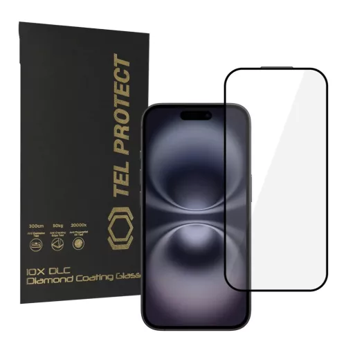 Tempered glass Tel Protect 10X HD DLC Diamond Coating iPhone 16/15 üvegfólia