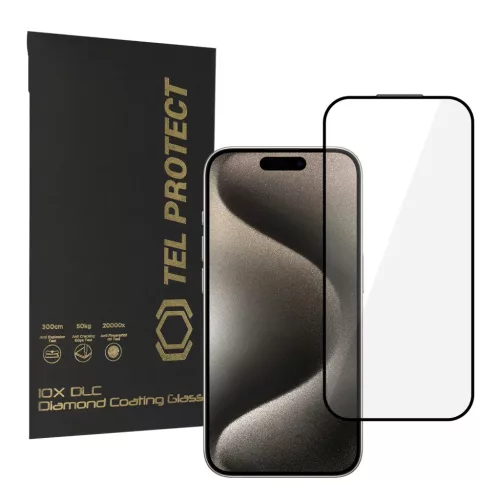 Tempered glass Tel Protect 10X HD DLC Diamond Coating iPhone 15 Pro Max üvegfólia