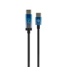Blavec Velox fonott kábel - Type-C - Type-C - PD 240W 5A LED kijelző 1,2 méter Apple CarPlay/Android Auto (CVE-CC5B12) fekete-kék,