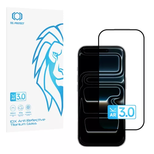 Edzett üveg Tel Protect 10X AR 3.0 AntiReflective Titanium iPhone 17 Pro üvegfólia