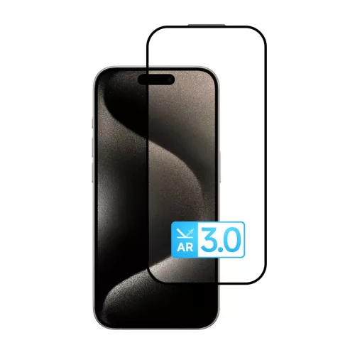 Edzett üveg Tel Protect 10X AR 3.0 AntiReflective Titanium iPhone 15 Pro Max üvegfólia