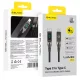 Blavec Kabel Lumix sodrott - Type-C - PD 100W 5A LED kijelző 1,2 méter Apple CarPlay/Android Auto (CLU-CC5BG12) fekete-szürke
