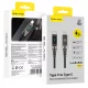 Blavec Lumix Fonott Fliptok - Type-C a Type-C - PD 240W 5A LED kijelző 1,2 méter Apple CarPlay/Android Auto (CLU-CC5BG12) fekete-szürke,