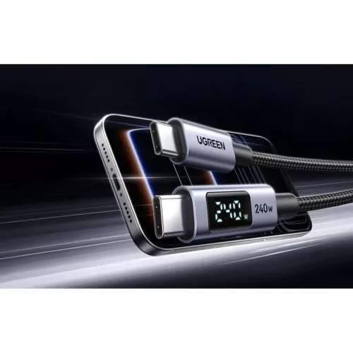 L530 USB-C kábel 240W 480Mbps 3m Szürke