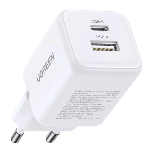 X514 20W USB USB-C GaN Töltő Fehér