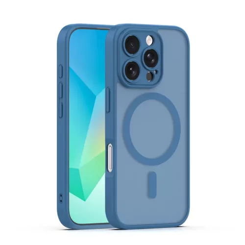 iPhone 16 Pro tok Mag Matt sötétkék