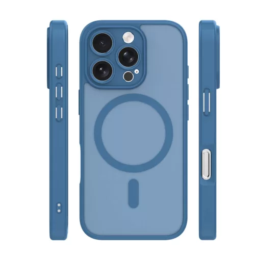 iPhone 16 Pro tok Mag Matt sötétkék