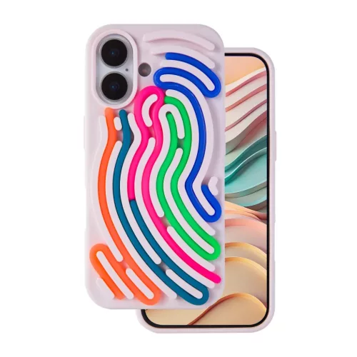 iPhone 16 DIY Kígyó tok rózsaszín tok