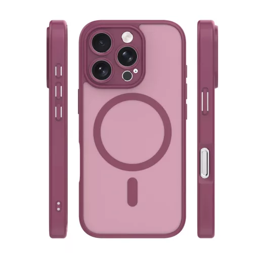 iPhone 16 Pro tok Mag Matt tok 6,3" bordó