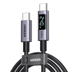   USB-C - USB-C Kábel UGREEN 65866 Kijelző, 240W, 1m, Szürke