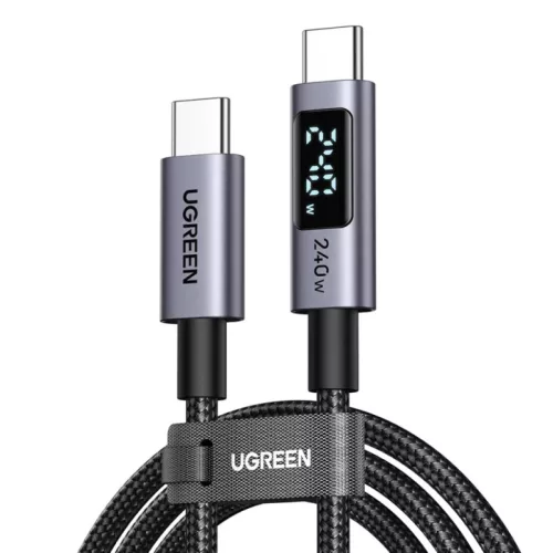 USB-C - USB-C Kábel UGREEN 65866 Kijelző, 240W, 1m, Szürke